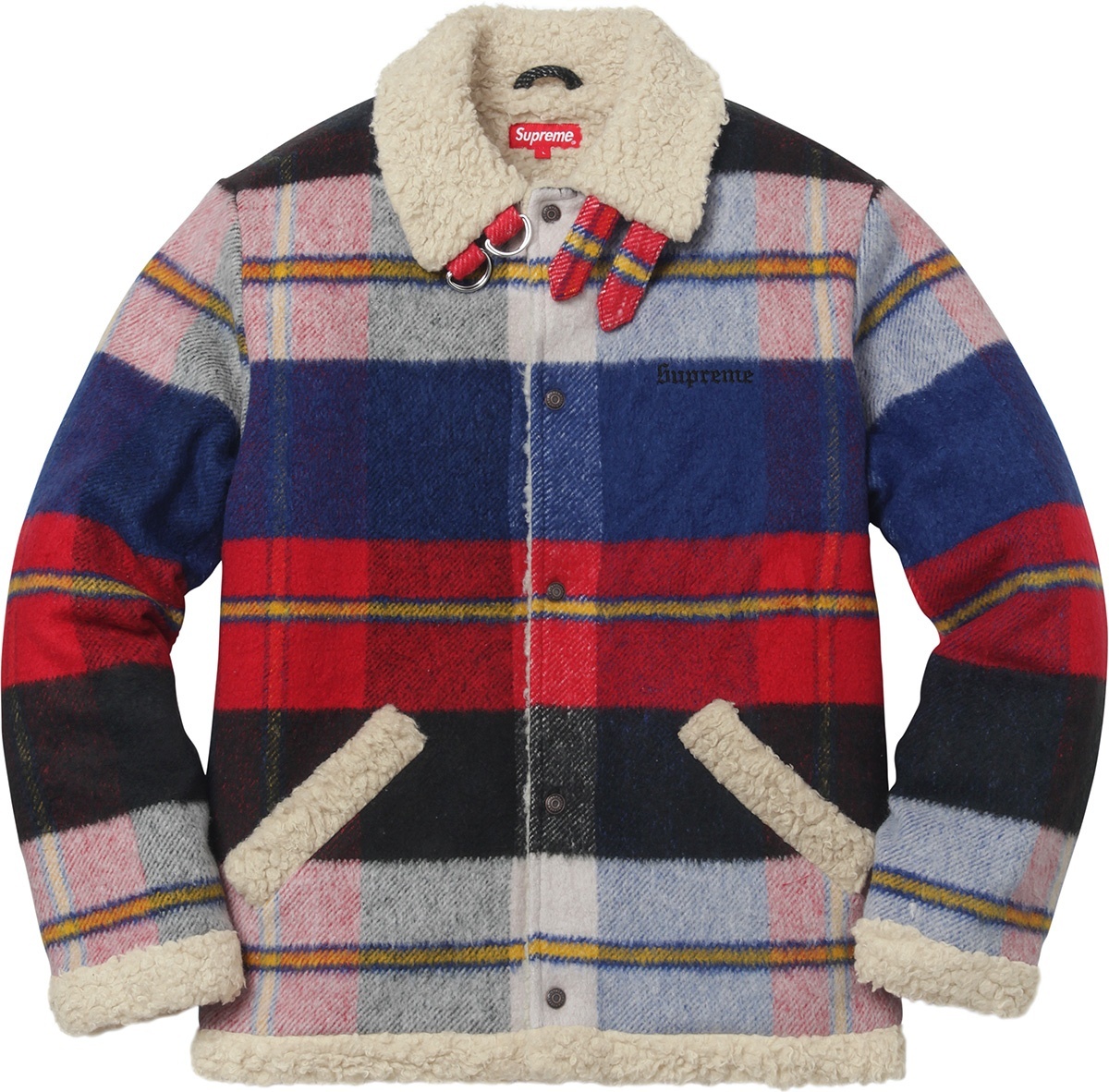 Plaid Shearling Bomber view 12